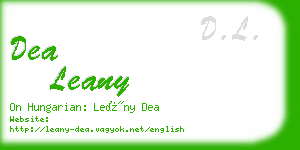 dea leany business card